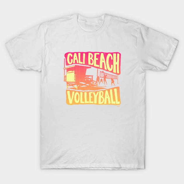 Cali Beach Volleyball T-Shirt by cjboco